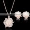 Rose form the European and American necklaces earrings bridal wedding banquet set wedding dress accessories