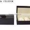 hot sale leather covered with plastic frame stitching watch gift box with pillow insert T1080