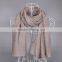 2016 Newest Check Pattern Embossed Plain Viscose Women Scarf