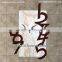 large wall clock, new designer wall clock, modern and unique handmade wall clock with stone veneer and acrylic numbers