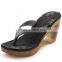 2014 high heels fashion ladies flip flops wedge Roma slippers pvc jelly shoes fashion lady shoes