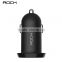 Ditor Series Car Charger Kit for Universal Mobile Phone Original Rock 2.4A Fashion Double Car Charger MT-5578