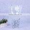transparent foldable pp material plastic bag flower vase with ribbon