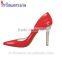 Classical style handmade patent leather pointed toe ladies prom shoes,fancy ladies shoes