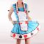OEM Alice In Wonderland costume women adult alice cosplay costume blue party halloween costumes for women dress wholesale