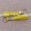 Custom yellow bracelet keychain/ silicone keychain with debossed business logo