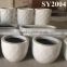 Silver indoor round fiberglass pot