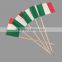 144pcs party cocktail wooden flag toothpicks
