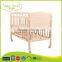 WBC-03A EN71 high quality adjustable unfinished wooden adult baby crib