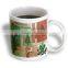 Christmas mustache ceramic mug 11oz Ceramic mug with chrismas tree decal