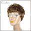 100% Brazilian virgin human hair wig, short curly style front lace wig from Ceres factory
