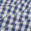 100% washed yarn dyed blue grid cotton sheet fabric