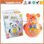 Cartoon animal plastic roly-poly toy with light and music