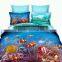 Hot Selling cotton king size Home Designs blue 3D printed bedding sets