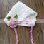 White Color Hand Crochet Toddler Bonnets