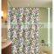 Bathroom shower curtain with polyresin hook set