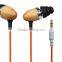 WOOD! wood earphones excellent sound in ear earpiece stereo sound for all mobile phones