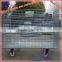warehouse mobile storage cage with coaster mesh box wire cage factory supplier