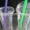 wholesale High quality plastic cup with lid and straw for boba bubble tea