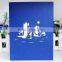 blue color 3d London Tower pop up building greeting card can print logo