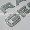 Luxury chrome car emblem ran geov diamante letters