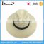 Lancai-Quality primacy Durable in use solid black straw fedora hat with pu band