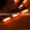 54 LED Amber & White Emergency Vehicle Strobe Lights Car Truck Flash Warning Lights for Front Grille/Deck