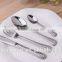 Canteen Catering Stainless Steel Engraved Pattern Cutlery Set KX-S011