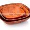 LC527 Wood Woven Square Fruit Bowl