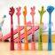 Hot selling new fahion soft cute design rubber flexible gesture finger ballpoint pen for kids