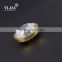 1 1/3 inch gilded bronze clear glass crystal knob