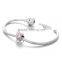 X350 Wholesale Enamel Crystal Owl Charms 925 Sterling Silver