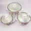 6Pcs Flower 18/20/24Cm Enamel Cookware Set With Decoration