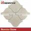 Newstar Crema Beige Arabesque Marble Lantern Brown Stone Tile Backsplash