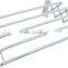Wall mounted telescopic towel hanger and clothes rack
