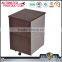 Modern design 3 drawer movable furniture filing cabinet wrought iron indoor locker