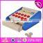 New products pretend play educational toys supermarket wooden kids cash register with cashier W10A064