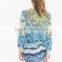 laser firing print with sequin emb tops and tee for women