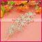 Silver Rhinestone Chain Fancy Pearl Hair Barrette WHD-061