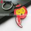 Promotional gifts plastic cartoon silicon key chain rubber custom pvc keychain