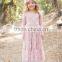 2017 Girl Lace Long Dress With Sweet Flower For Age Baby Kids Princess Wedding Prom Party Dress