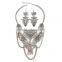 Unisex Fashion Alloy Rhinestone Chain Statement Necklace Earring Jewelry Sets