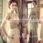new deep v neck full length beaded off shoulder bridal wear
