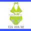 New Printed Blue Striped Nylon Separable Type Teen Girl Bikini Waterproof Swimwear Under Panties