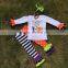 The Halloween Kids Girls The Pumpkin Print OUTFITS Pant Sets Girls Boutique Clothes Kids Sets With Matching Accessory