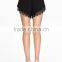 Fashion Regular Fit Run Shorts Women Elegant Shorts With Lace Trim