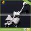 Stainless Steel Big CZ Bowknot Long Navel Ring