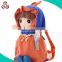 cute fashion design school backpack bag/plush kids school bag toys manufacturer