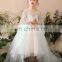 XXLF197 high low ball gowns girl flower fancy dress competition emerald flower girl dress