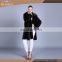Fur Trim Long Women Winter Mink Fur Coat With Natural Color